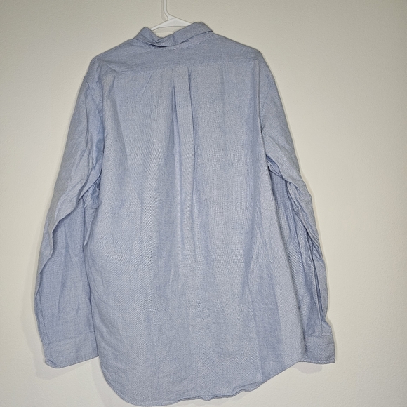 Ralph Lauren Custom Fit 100% Cotton Blue Long Sleeve Button Down Shirt XL - Picture 4 of 4